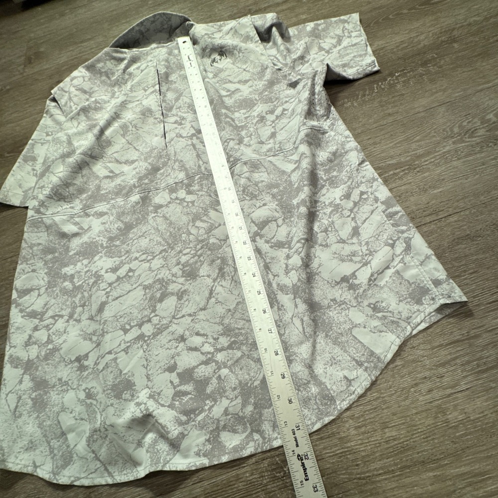 KUIU Shirt Mens XL Gray Mesa Vented Topo Camo Hunting Performance Snap Outdoor - Picture 7 of 9
